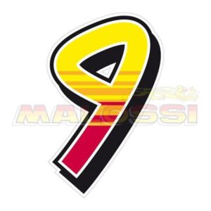 Aufkleber MALOSSI Startnummer "9", by ENKO4