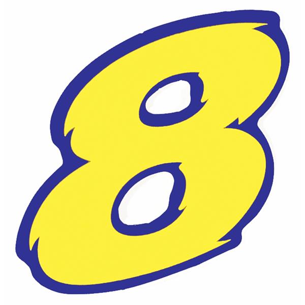 Aufkleber Startnummer "2"