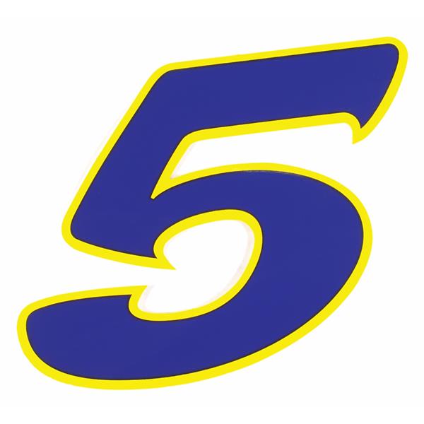 Aufkleber Startnummer "6"