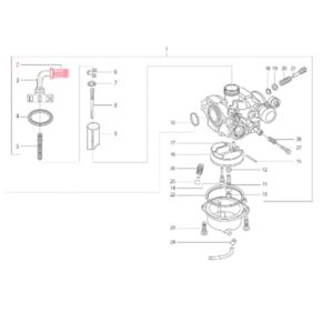 Einstellschraube LML Gasseilzug, Vergaserdeckel fuer LML Star 200 4T fuer LML Star 200 4T