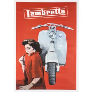 Poster Lambretta red women