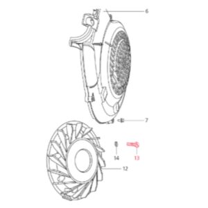 Schraube Luefterrad M5x12 mm, LML fuer LML Star 125-200 4T/Star Deluxe 125-150 4S/Speedy fuer LML Star 125-200 4T/Star Deluxe 125-150 4S/Speedy
