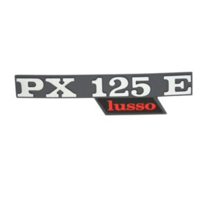 Schriftzug PX 125 E Lusso Seitenhaube links fuer Vespa PX125 E Lusso/EFL/Arcobaleno fuer Vespa PX125 E Lusso/EFL/Arcobaleno