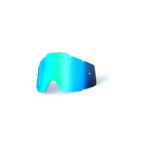 100% Ersatzglas Racecraft & Mx Brille Accuri Verspiegelt Blau