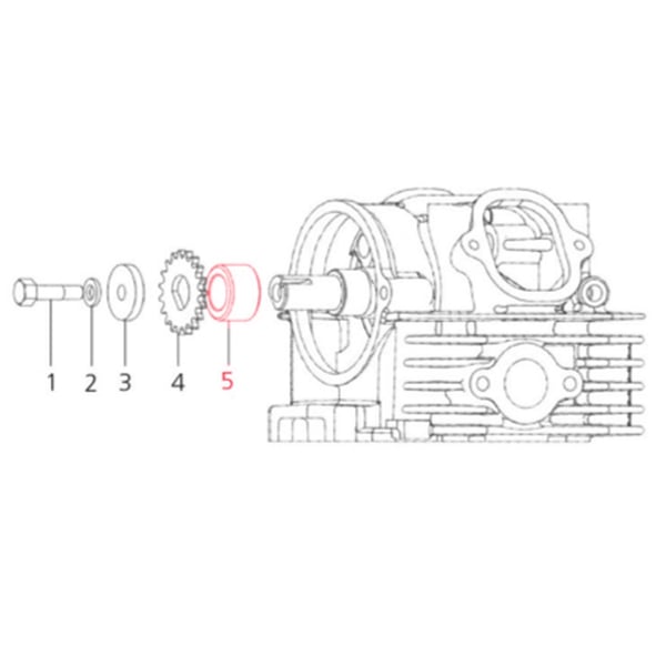 Distanzstueck LML, Nockenwelle, SF514-0102 fuer LML Star 125-150 4T/Star Deluxe 125-150 4S/Speedy