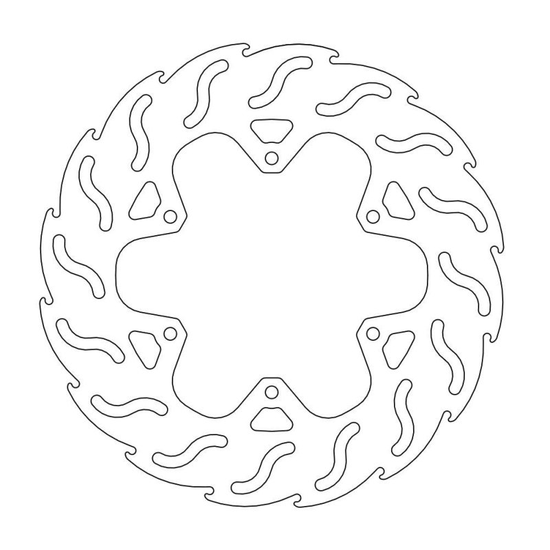 Moto-Master Bremsscheibe Fix Flame Rechts 110425