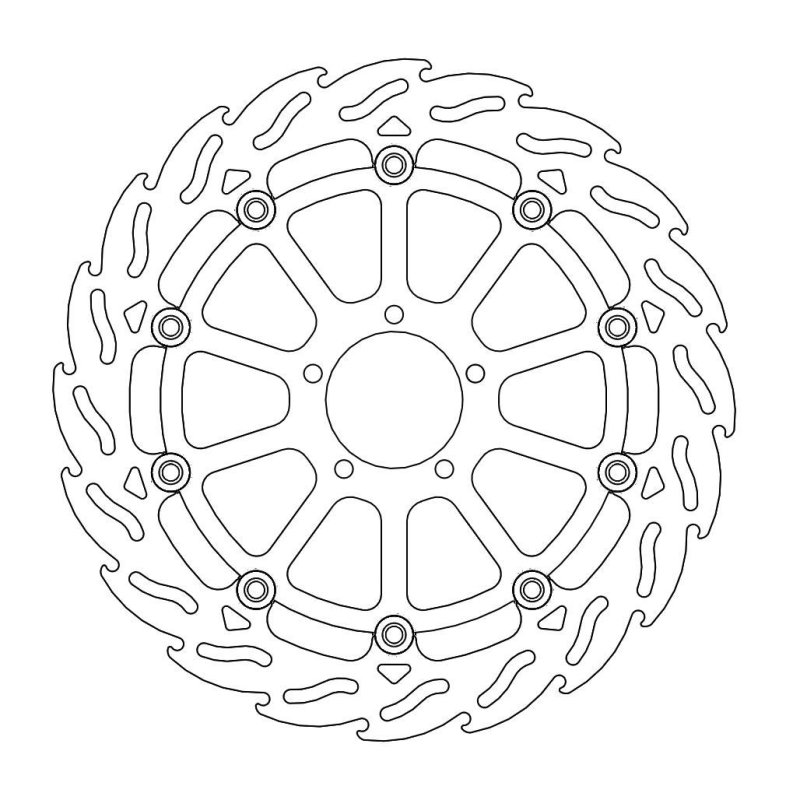 Moto-Master Bremsscheibe Fix Flame Links 112220