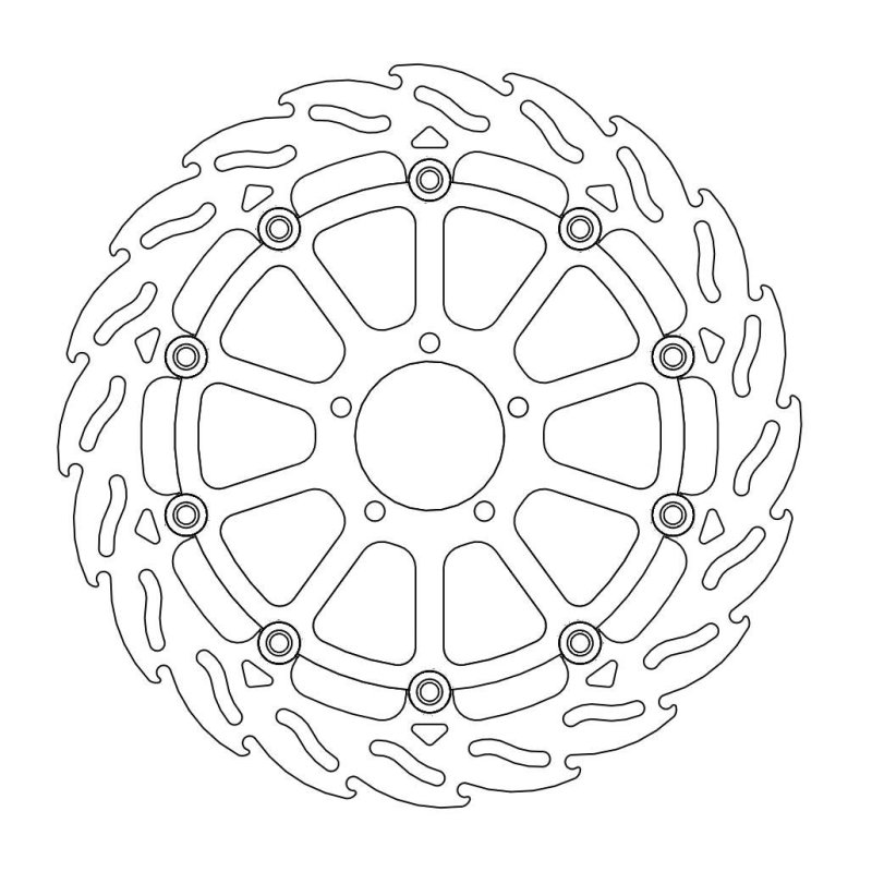 Moto-Master Bremsscheibe Float Flame Rechts 112221