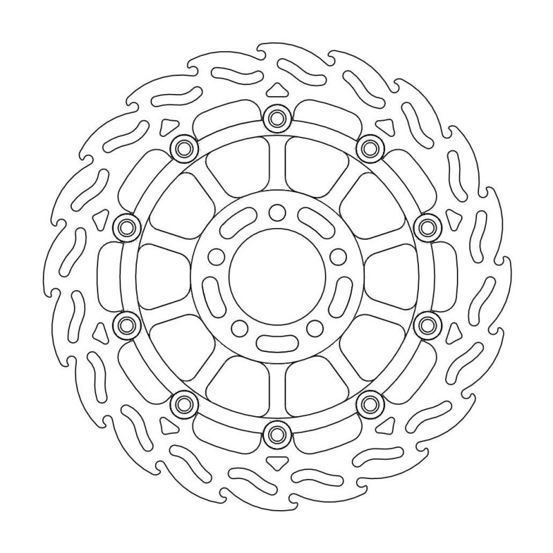 Moto-Master Flame Rechts Bremsscheibe Kawasaki 113034